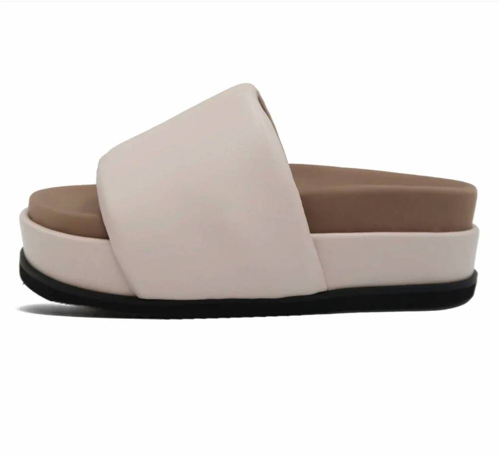 NEW ROAM women's stripe stack sandal in cement